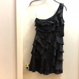 Ruffled little black dress